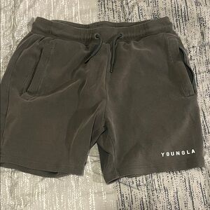 YoungLA Men's Olive Athletic Shorts